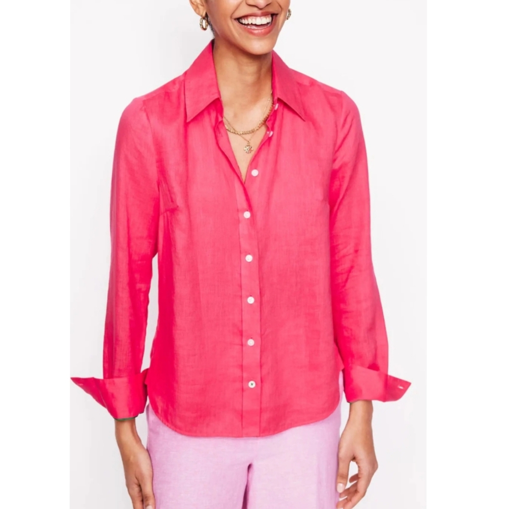 NEW Boden Sienna Shirt Camilla Hot Pink